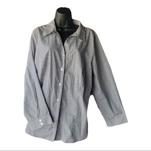 CJ Banks 2X women’s button down shirt stripes like new